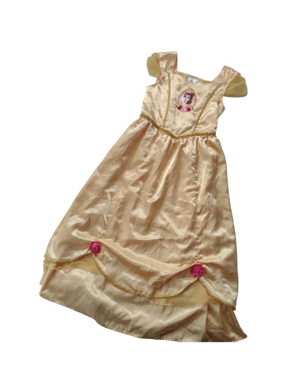 Disney Belle Costume 7-8 Beauty and the Beast Golden Roses Dress-up